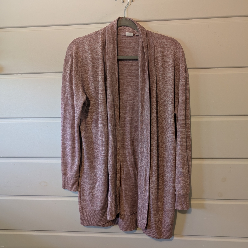 GAP Women's Dusty Pink Open-Front Cardigan